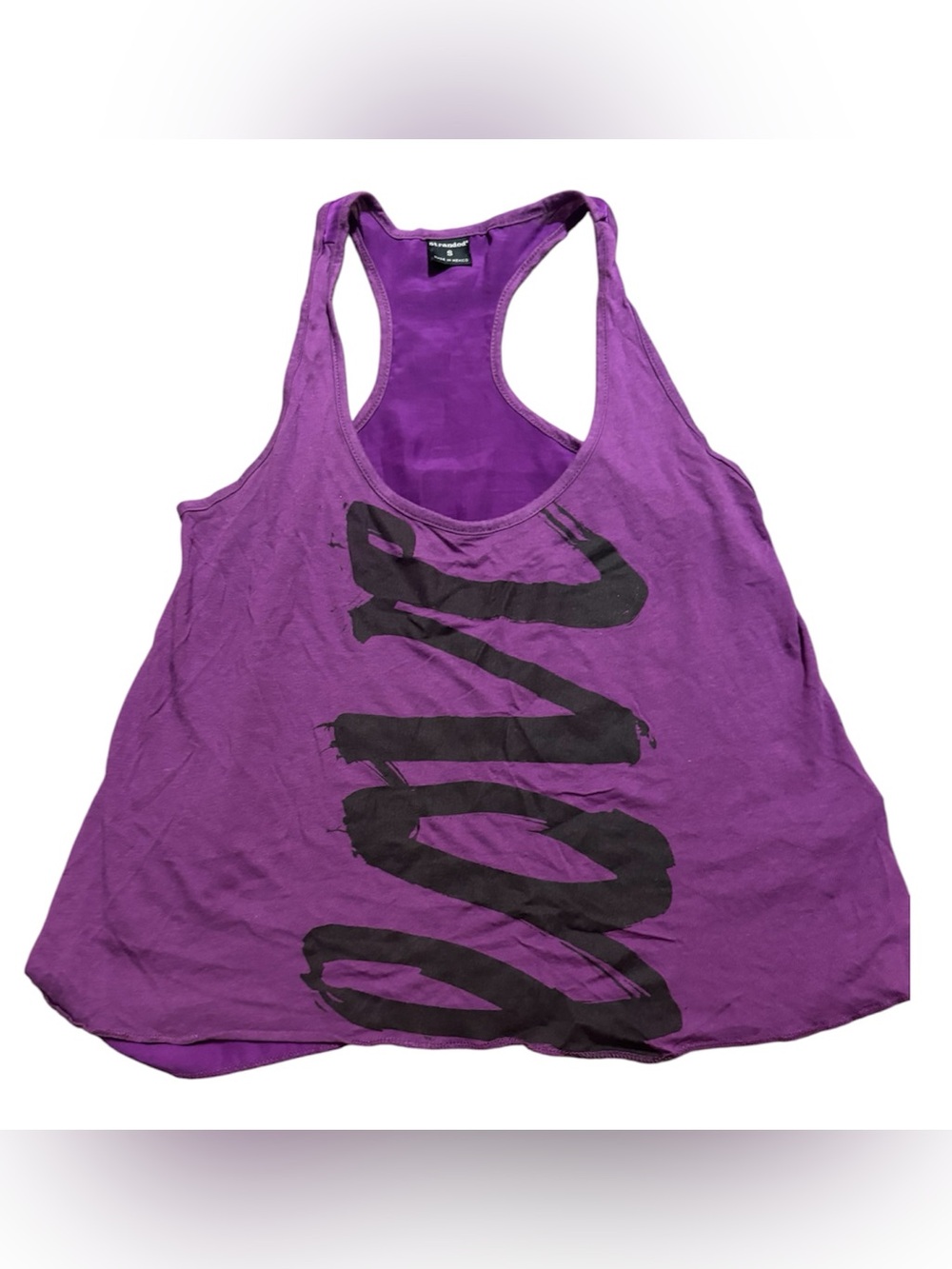 Stranded EUC Purple Racerback Crop Tank Top